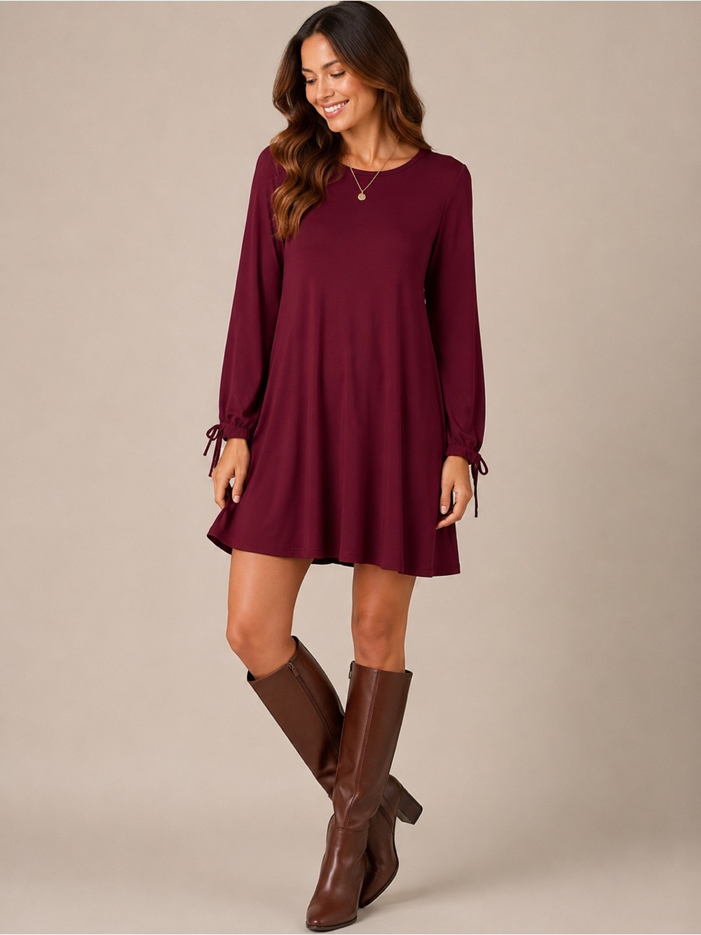 Context for Lord & Taylor Long Tie Sleeve Dress